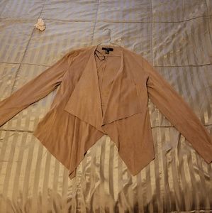 Beige suede blazer